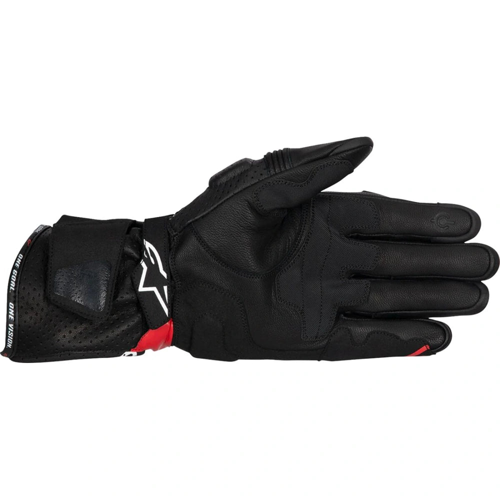 MC handsker SP-3, herre – Sort/Bright Red/Hvid, str. M fra Alpinestars – produktdetalje 2
