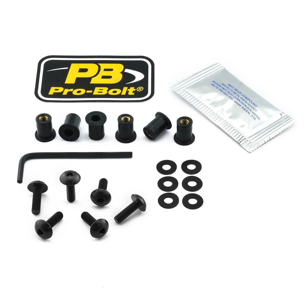 Kåbeboltsæt – 7075-T6 aluminium, sort, SK6 – Pro-Bolt