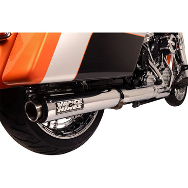 Harley-Davidson Touring (17-26) Supersport slip-on, krom – Vance & Hines – detaljebillede af udstødning og finish 2
