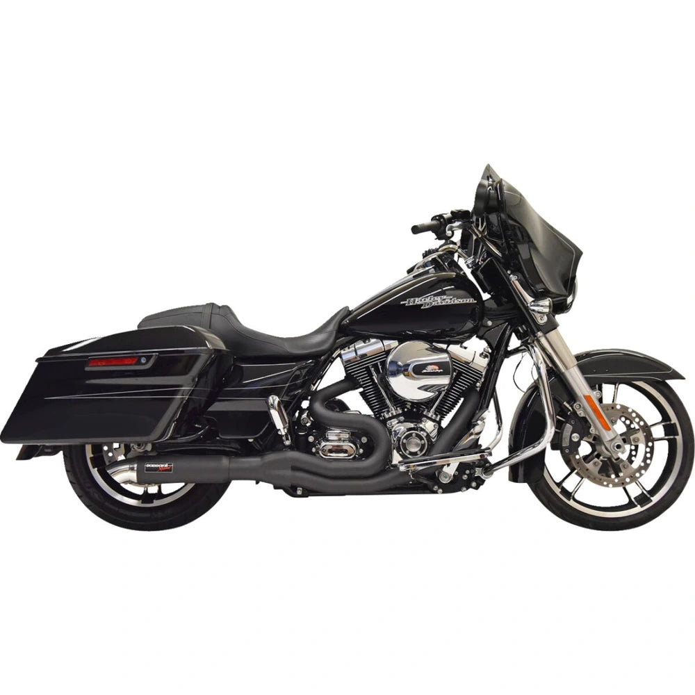 Harley-Davidson Touring (95-06) Hot Rod 2-i-1 komplet udstødning, sort – Bassani