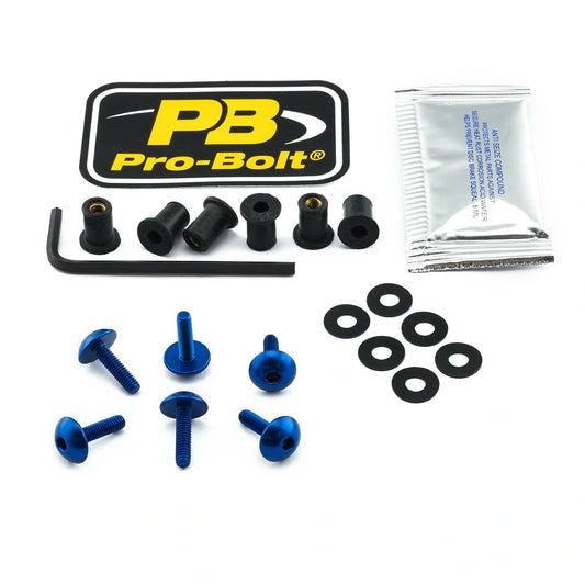 Kåbeboltsæt – 7075-T6 aluminium, blå, SK061 – Pro-Bolt