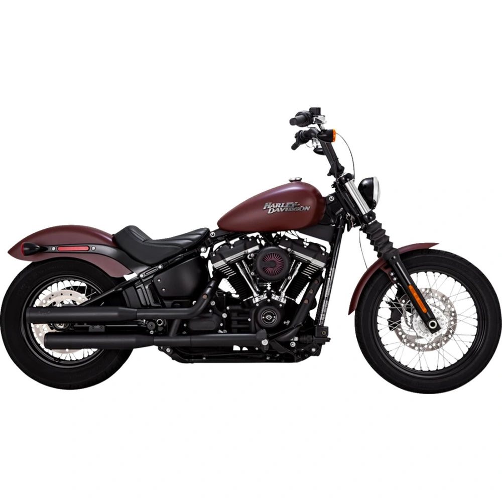 Harley-Davidson Softail (18-26) Eliminator 300 slip-on, sort – Vance & Hines – monteret på motorcykel – design og pasform 3