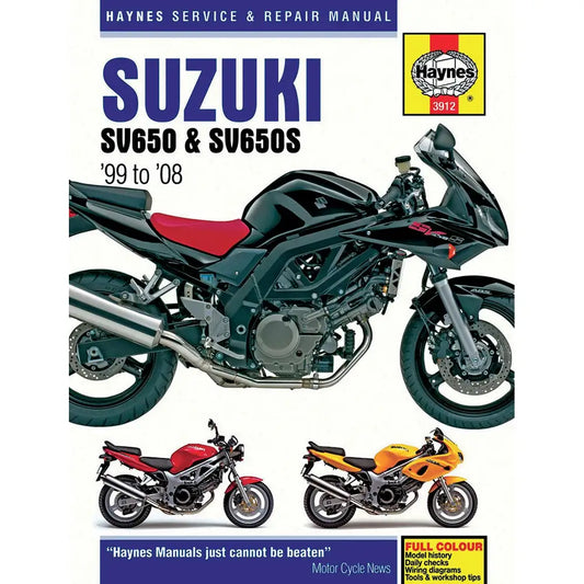 Suzuki SV650 (1999–2008) værkstedshåndbog – Haynes – Haynes værkstedsmanual til service og reparation