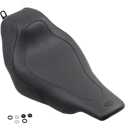 Harley-Davidson Touring (96-07) Tripper solosæde – Mustang – Mustang varenr. 76457 – detalje af materiale, syninger og finish – billede 3