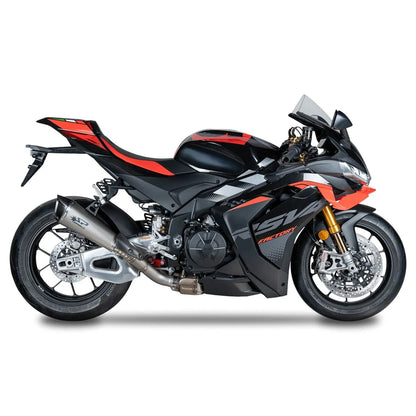 Aprilia RSV4 / Tuono V4 (17-26) Konix Evo slip-on, titanium – Spark – detalje af materialer, svejsninger og udførelse, billede 6