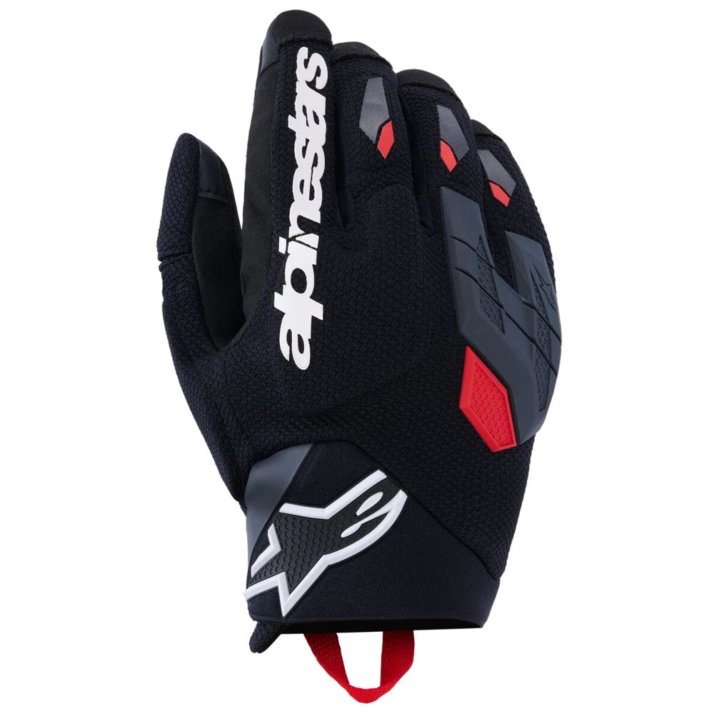 MC handsker Durack, herre – Sort/Grå/Rød, str. M fra Alpinestars – primært produktbillede