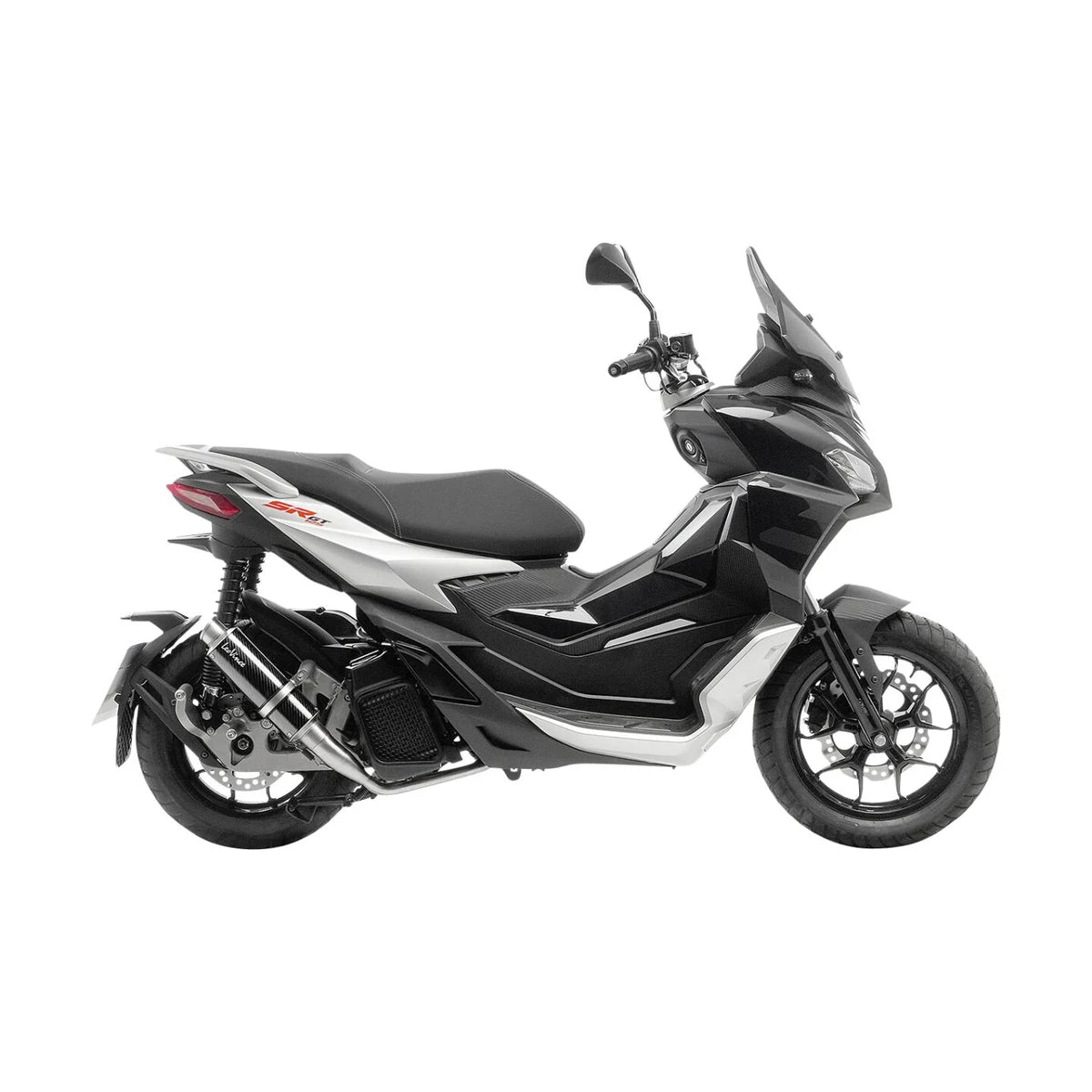 Aprilia SR GT 200 (22-24) m.fl. LeoVince GP Corsa komplet udstødning – rustfri – sort – ekstra produktvisning af udstødningssystem, design og detaljer 2