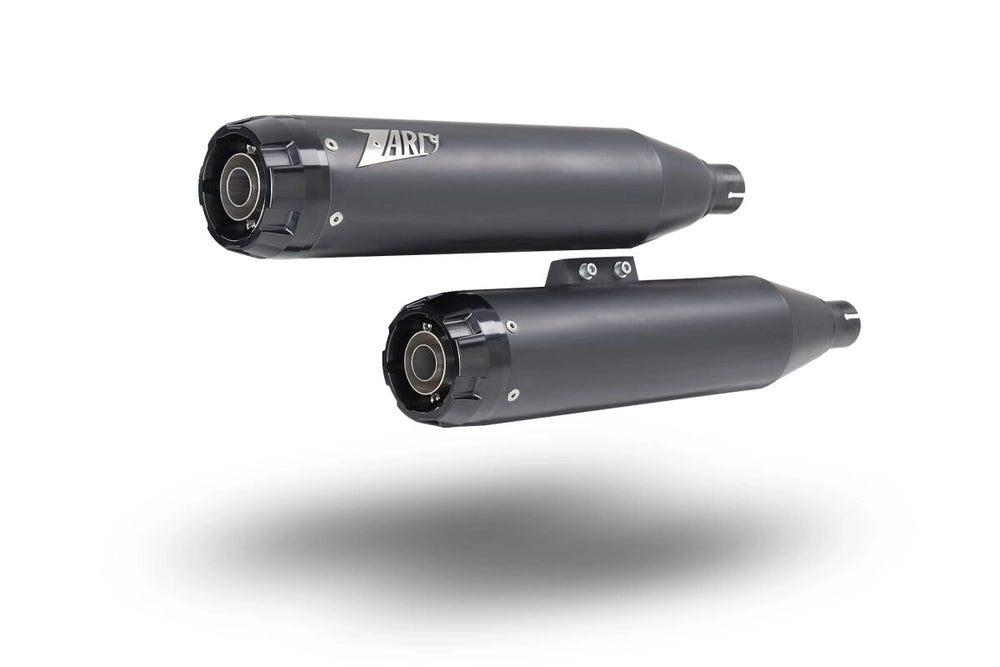 Harley-Davidson Softail (17-24) Overlapped slip-ons, sort – Zard