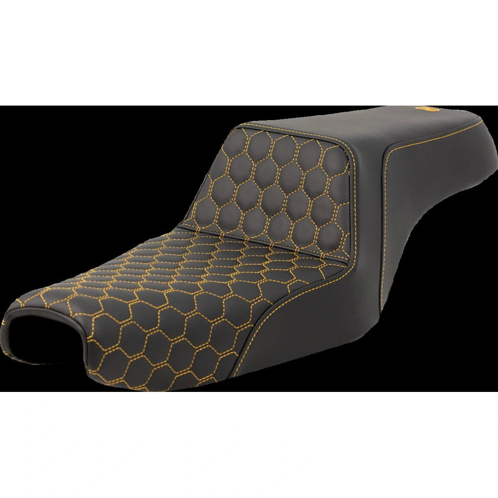 Harley-Davidson Sportster (04-22) Step-Up 2-up sæde Honeycomb guld syning – Saddlemen