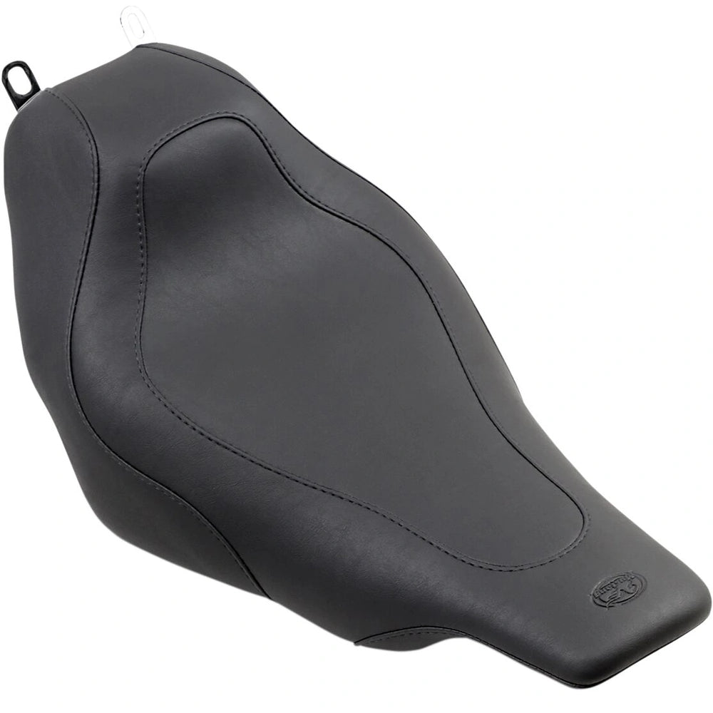 Harley-Davidson Touring (96-07) Tripper solosæde – Mustang – Mustang varenr. 76457 – detalje af materiale, syninger og finish – billede 2