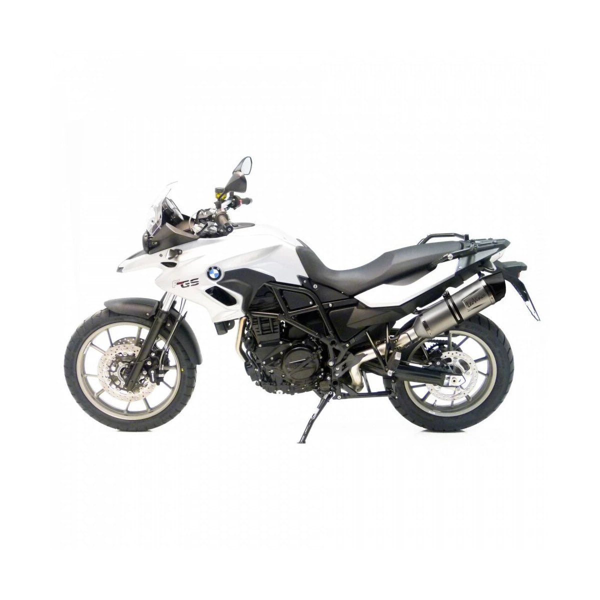 BMW F800GS (08-16) m.fl. LeoVince LV One EVO slip-on – rustfri – ekstra produktvisning af lyddæmper, finish og detaljer 2