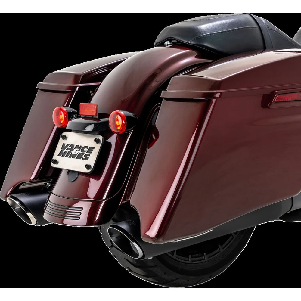 Harley-Davidson Touring (17-26) Twin Slash slip-on, sort – Vance & Hines – nærbillede af endcap og lyddæmper 4