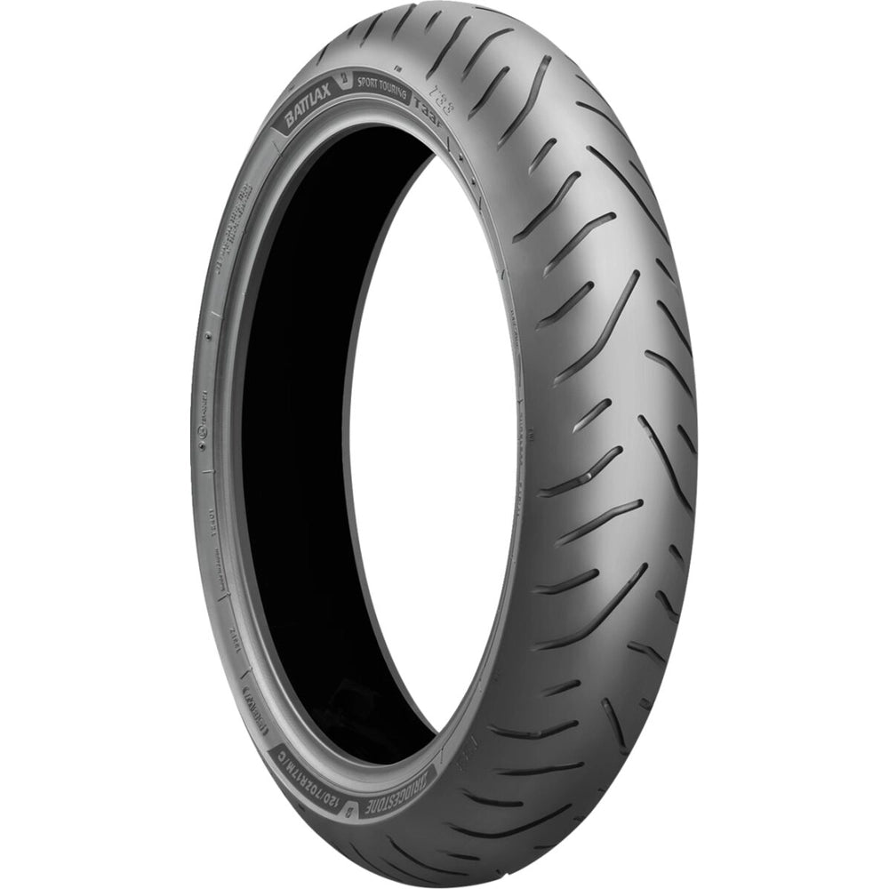 Bridgestone Battlax Sport Touring T33 120/70R19 60V TL – fordæk – originalt Bridgestone fordæk med lang levetid og trygge touringegenskaber. Køb hos Mo2parts.