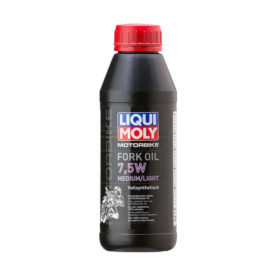 Forgaffelolie, 7,5W – LIQUI MOLY Motorbike Fork Oil Medium/Light – Fuldsyntetisk – 1 L