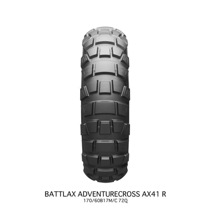 Bridgestone Battlax Adventurecross AX41 170/60B17 72Q TL – bagdæk – originalt Bridgestone bagdæk med stærkt trækgreb og robust kontrol i terræn. Køb hos Mo2parts. Produktbillede 3.