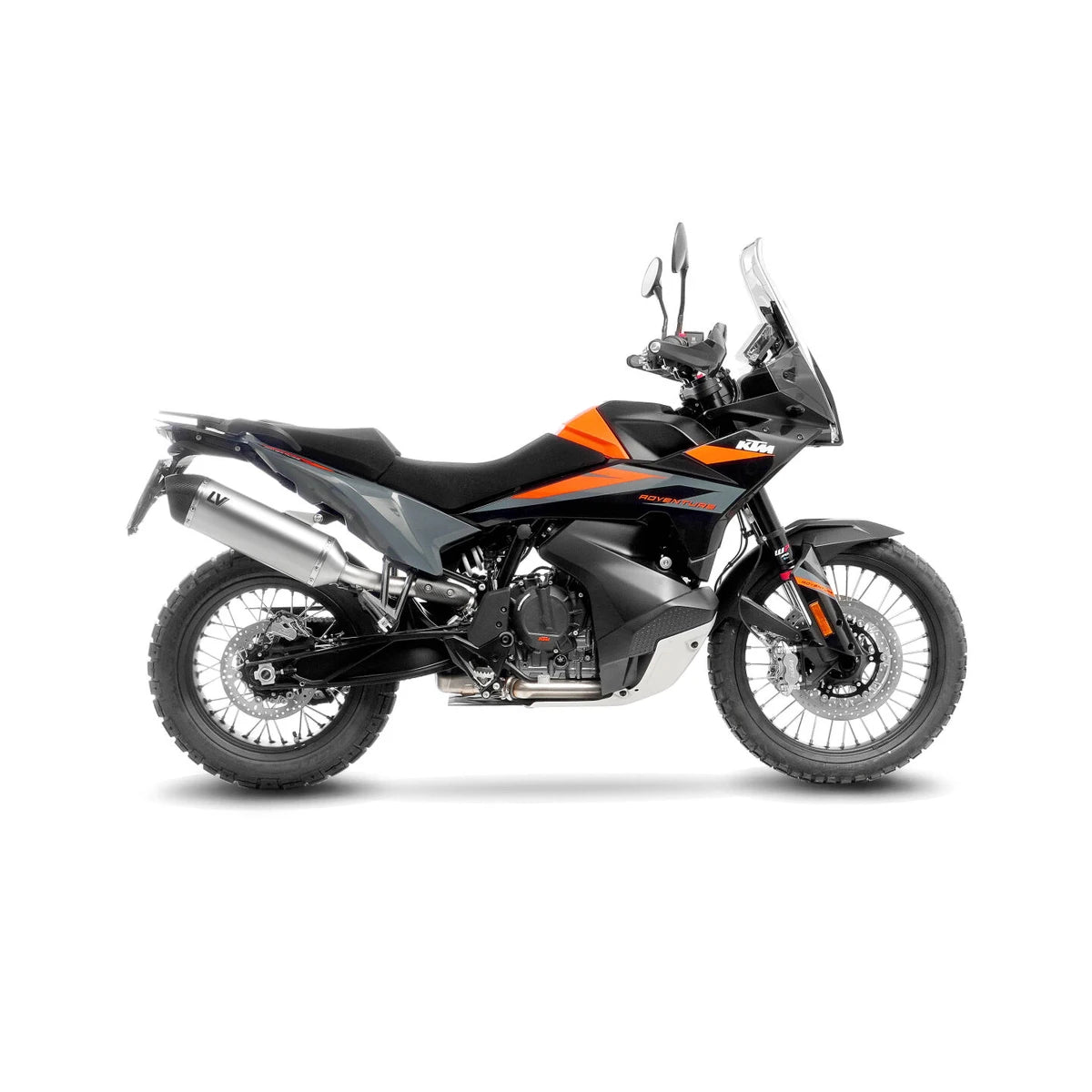 KTM 790 Adventure (19-26) m.fl. LeoVince LV-14 slip-on – titanium – ekstra produktvisning af lyddæmper, finish og detaljer 3