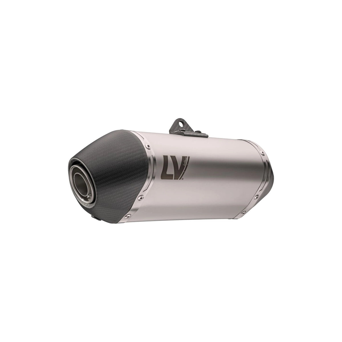CFMOTO MT 450 (24-26) LeoVince LV-14 slip-on – rustfri – godkendt – titanium-look – ekstra produktvisning af lyddæmper, finish og detaljer 2