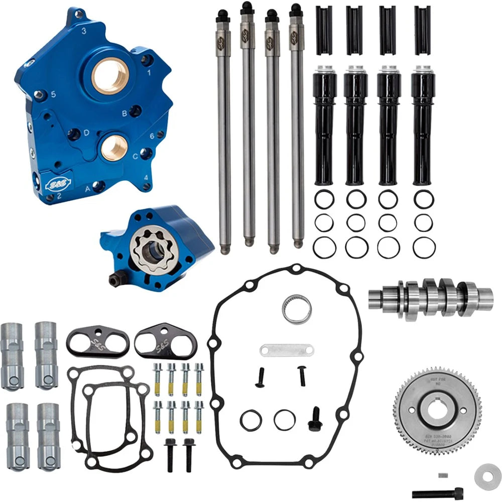 Harley-Davidson Touring / Trike (17-25) 496 Gear Drive Cam Chest Kit, black pushrod tubes – S&S Cycle