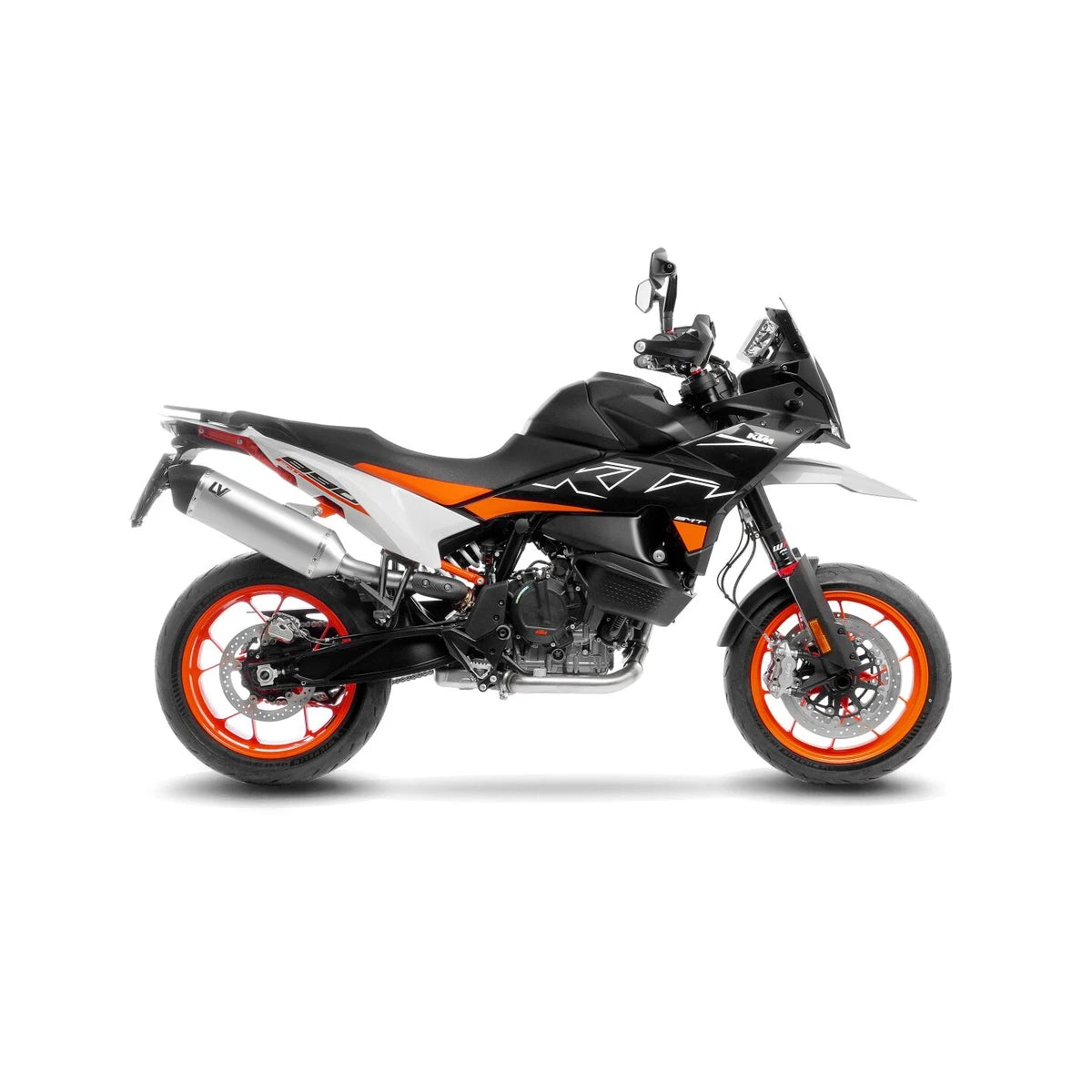 KTM 790 Adventure (19-26) m.fl. LeoVince LV-14 slip-on – titanium – ekstra produktvisning af lyddæmper, finish og detaljer 2