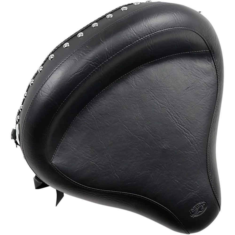 Harley-Davidson Softail (85-99) Wide solosæde – Mustang – Mustang varenr. 75506 – detalje af materiale, syninger og finish – billede 2