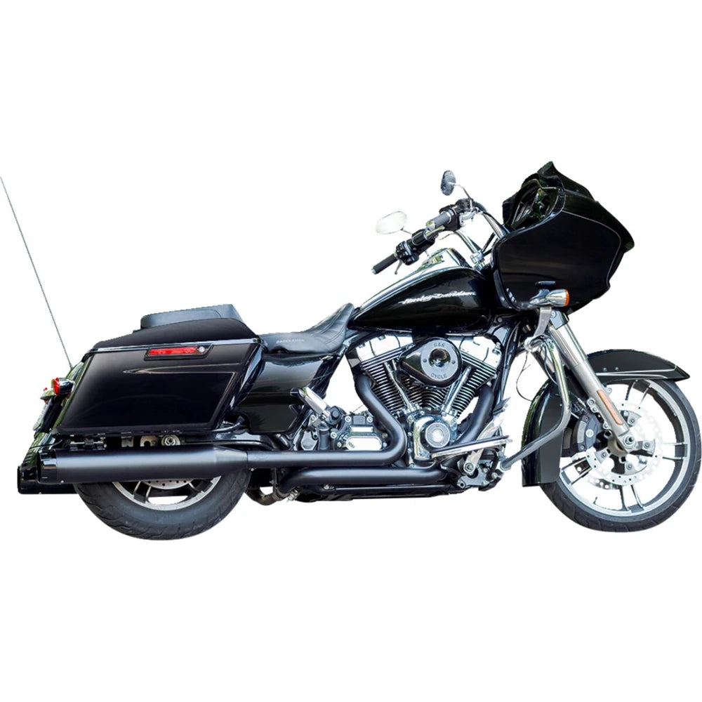 Harley-Davidson Touring (84-16) 4-1/2" MK45 Performance Mufflers, sort / Ceramic, Thruster end cap, sort end cap – S&S Cycle