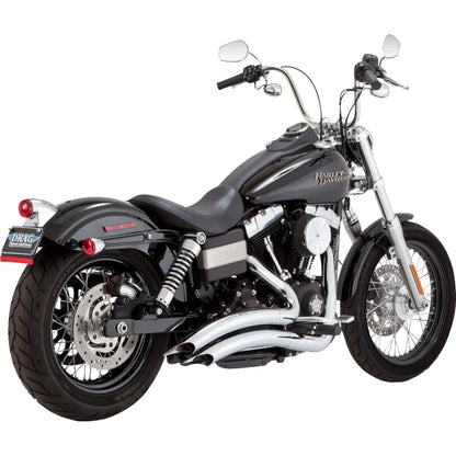 Harley-Davidson Dyna (06-09) 2-into-2 Big Radius komplet udstødning, krom – Vance & Hines