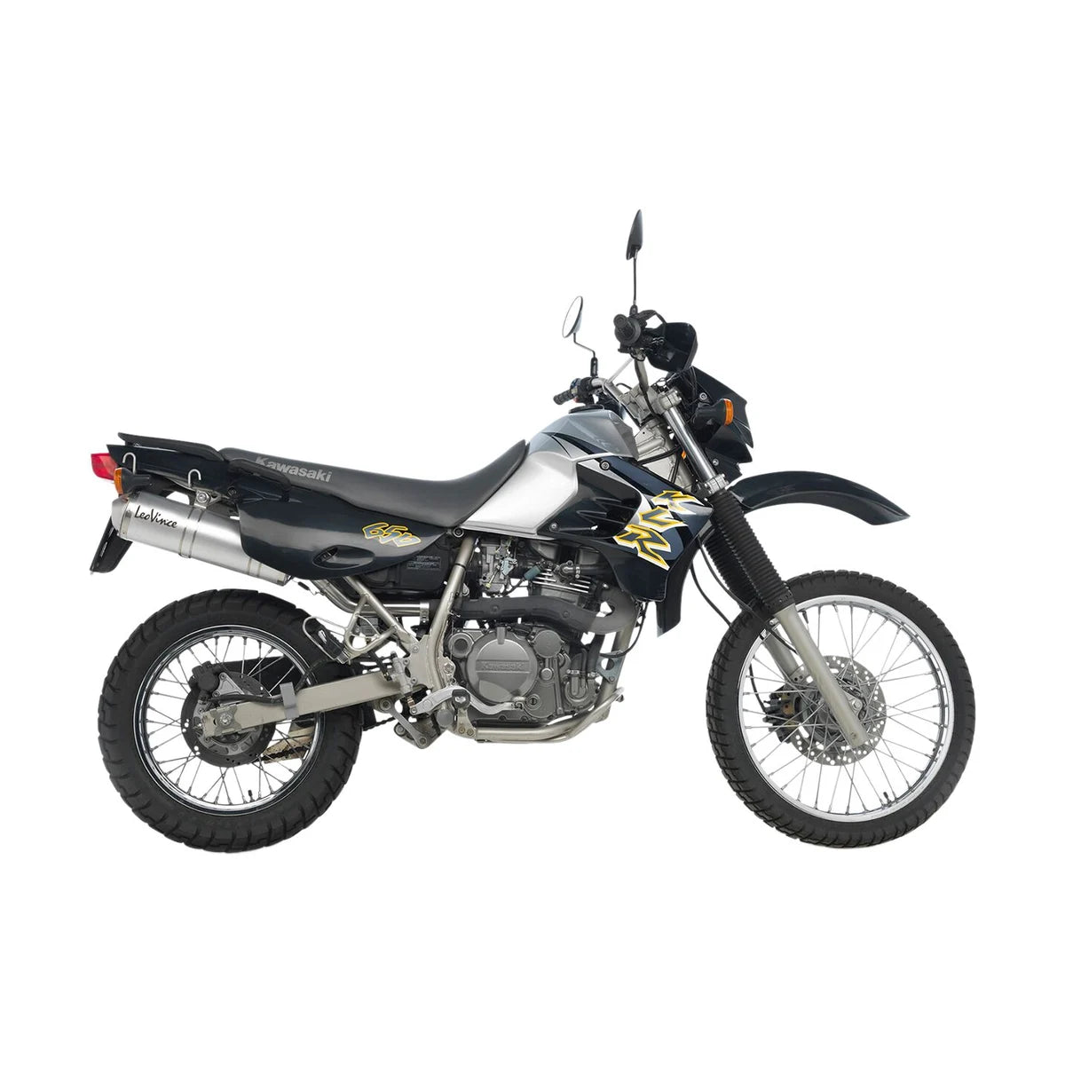 Kawasaki KLR 650 (97-23) LeoVince LV-X slip-on – aluminium – ekstra produktvisning af lyddæmper, finish og detaljer 2