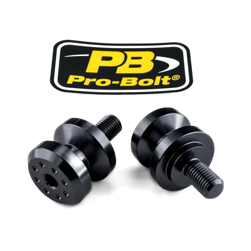 Paddock-spools, M10 x 1,25 (M10 x 1.25), 2 stk. – 7075-T6 aluminium, sort, BOB10 – Pro-Bolt