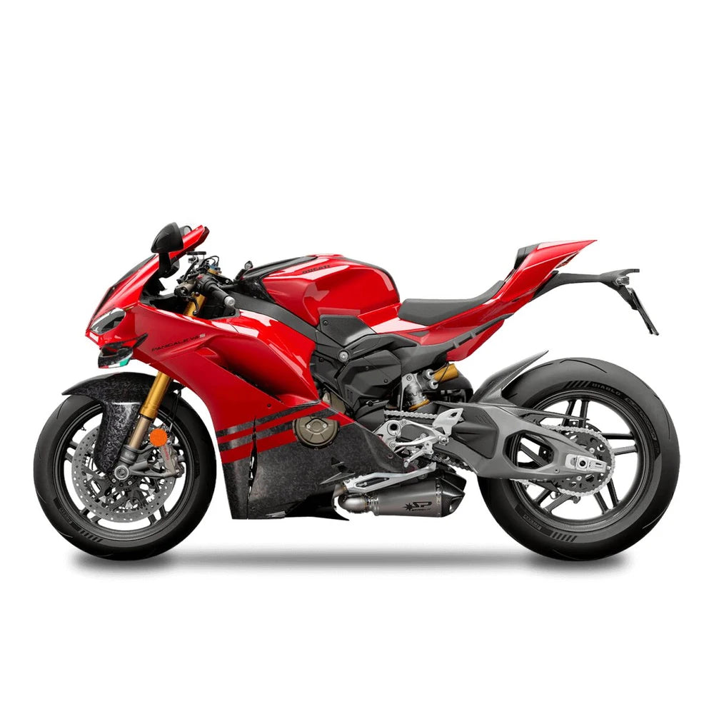Ducati Panigale V4 / Streetfighter V4 (25-26) Underbody slip-on, titanium – Spark – produktdetalje fra alternativ vinkel, billede 2