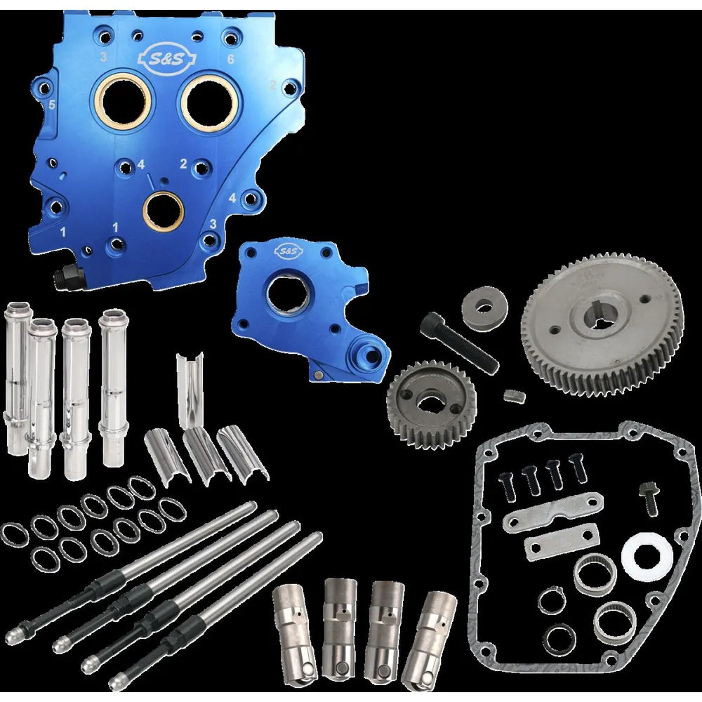 Harley-Davidson Twin Cam (06-17) Gear Drive Cam Chest Kit, chrome pushrod tubes – S&S Cycle