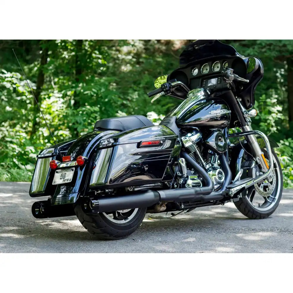 Harley-Davidson Touring (17-25) 4-1/2" MK45 Performance Mufflers, sort / Ceramic, Thruster end cap, sort / poleret end cap – S&S Cycle – ekstra produktvisning 2