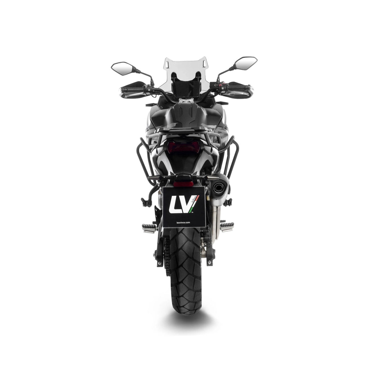 Voge DS 625 X (25-26) LeoVince LV-14 slip-on – rustfri – titanium-look – ekstra produktvisning af lyddæmper, finish og detaljer 3
