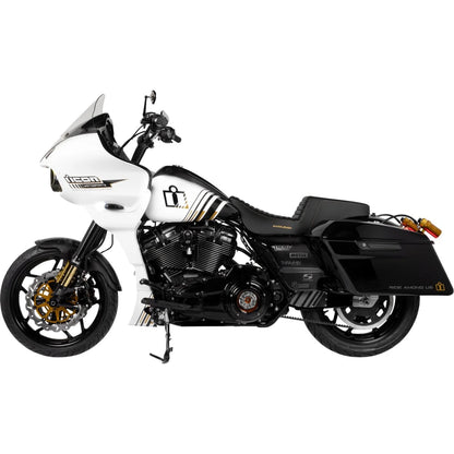 Harley-Davidson Touring (08-24) Step-Up 2-up sæde Front Tuck-n-Roll, 18,5 cm (7-1/4") – Saddlemen – ekstra produktvisning med fokus på form, polstring, syninger og finish – billede 4