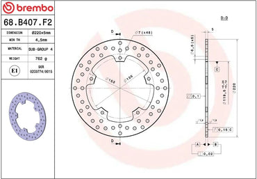 Ekstra produktbillede af BMW S1000RR 10-22 bremseskive – Brembo Oro fast