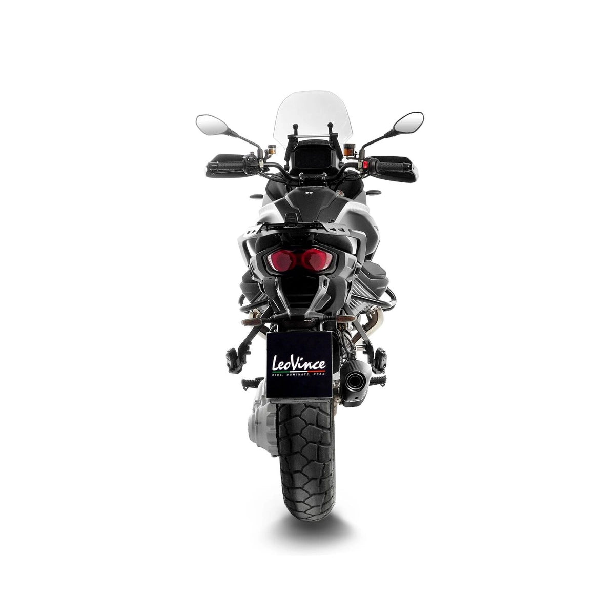 Moto Guzzi STELVIO 1000 (24-26) LeoVince LV-14 slip-on – rustfri – sort – ekstra produktvisning af lyddæmper, finish og detaljer 7