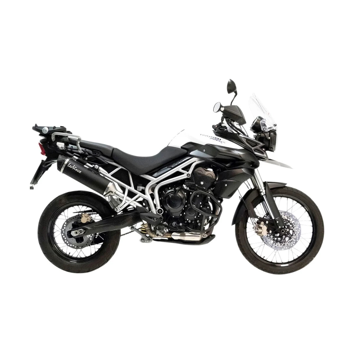 Triumph Tiger 800 XRX (15-16) m.fl. LeoVince Nero slip-on – rustfri – ekstra produktvisning af lyddæmper, finish og detaljer 2