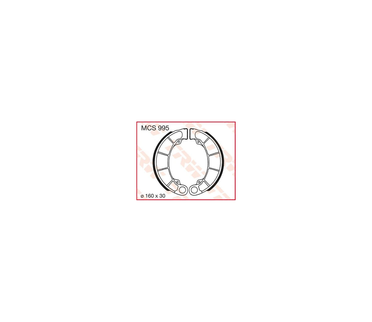 Honda TRX 350 TE 00-06 m.fl. – bremsebakker foran/bag – TRW MCS995 – produktillustration