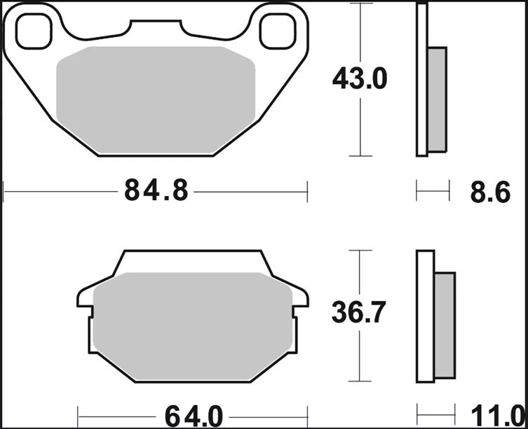 Ekstra produktbillede af Kymco SUPER 8 50 4T 08-16 bremseklodser – Brembo Genuine CC 07022