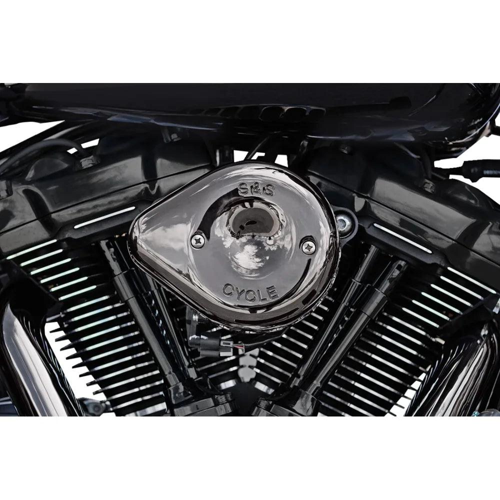 Harley-Davidson modeller (17-25) Stealth Teardrop Air Cleaner Kit, Mini Teardrop, Lava Chrome – S&S Cycle – ekstra produktvisning 2