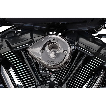 Harley-Davidson modeller (17-25) Stealth Teardrop Air Cleaner Kit, Mini Teardrop, Lava Chrome – S&S Cycle – ekstra produktvisning 2