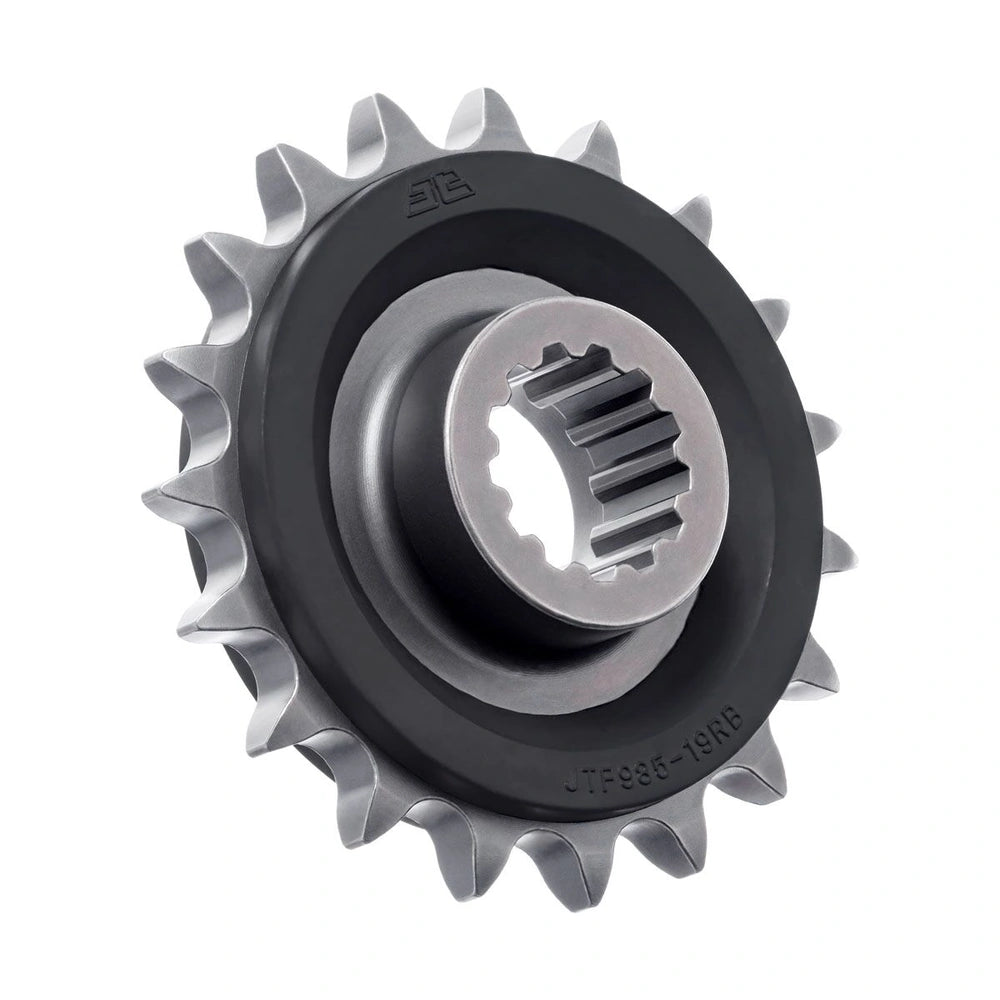 Fortandhjul 19T, 530 – stål, gummidæmpet, JTF985.19RB – JT Sprockets