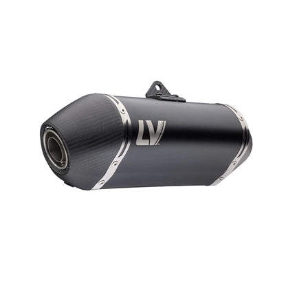 Honda XL 750 (23-26) LeoVince LV-14 slip-on – rustfri – sort – ekstra produktvisning af lyddæmper, finish og detaljer 2