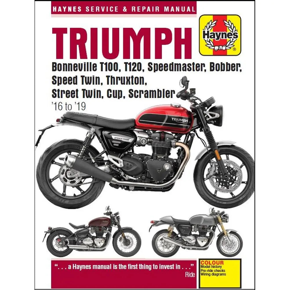 Triumph Bonneville 900/1200-serien (2016–2019) værkstedshåndbog – Haynes – Haynes værkstedsmanual til service og reparation