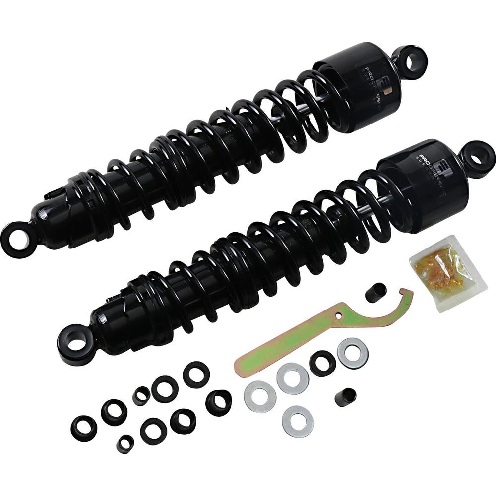 Harley-Davidson Sportster-modeller (14-22) 413 Series støddæmpersæt, 381 mm, Heavy Duty, sort – Progressive Suspension støddæmper til mere kontrol og komfort
