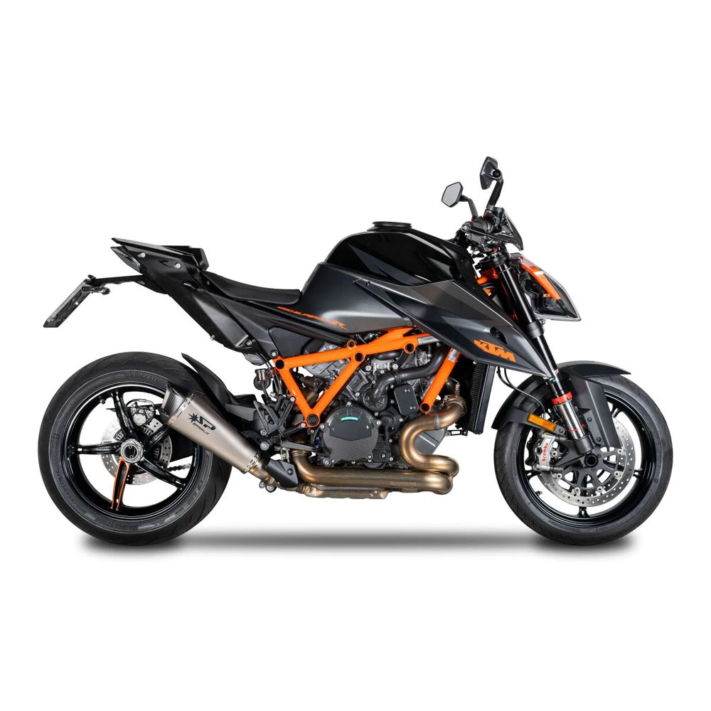 KTM 1290/1390 Super Duke (20-26) Konix Evo slip-on, titanium – Spark – produktdetalje fra alternativ vinkel, billede 3