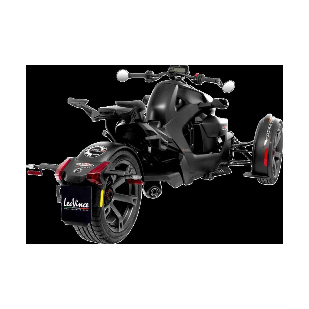 Can-Am RYKER 900 ACE (19-24) m.fl. LeoVince LV One EVO slip-on – rustfri – mat sort – ekstra produktvisning af lyddæmper, finish og detaljer 2