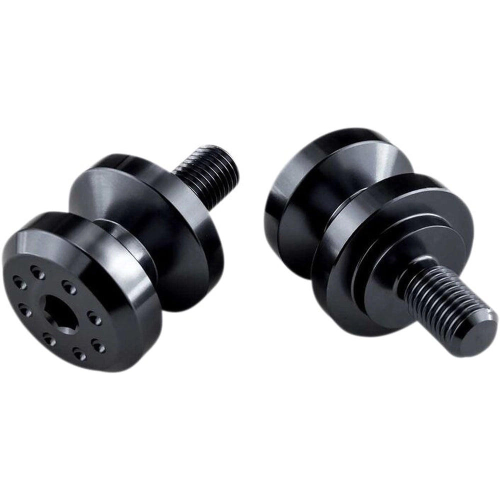 Paddock-spools, M6 x 1,0 (M6 x 1.0), 2 stk. – 7075-T6 aluminium, sort, BOB6 – Pro-Bolt