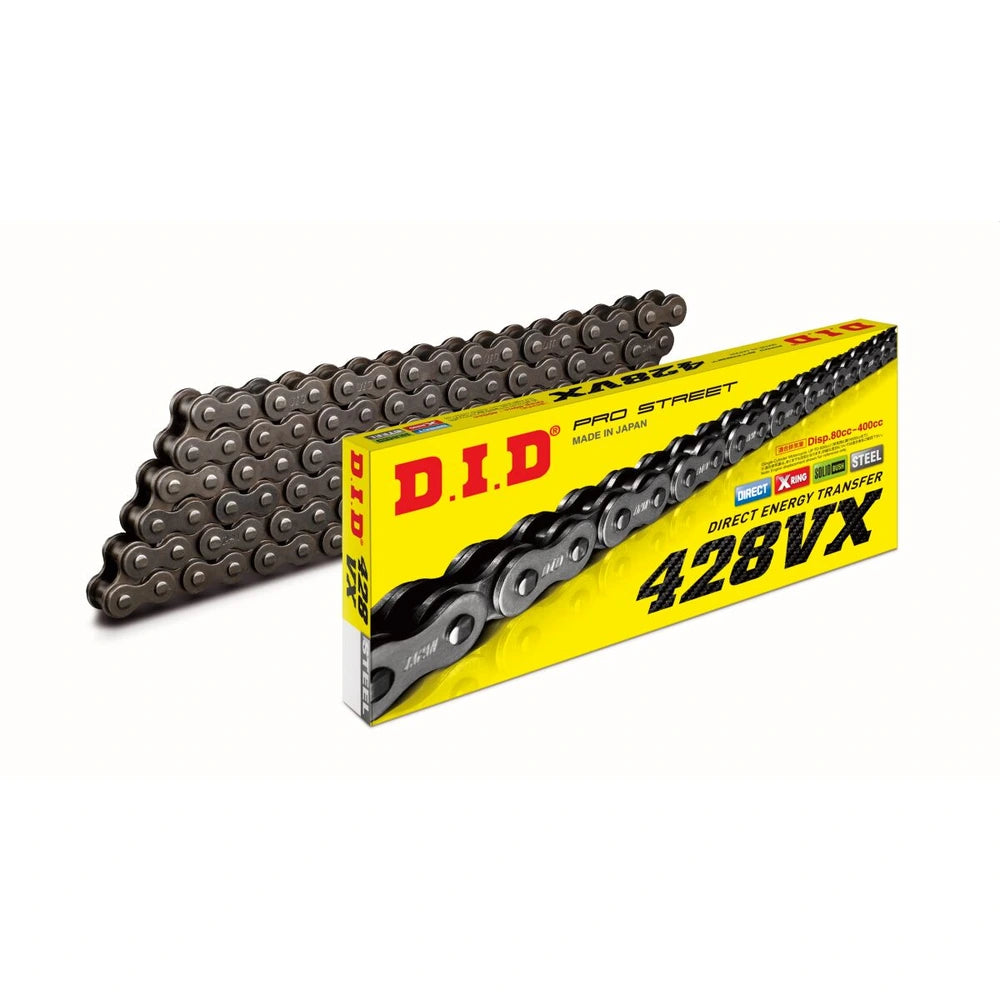 DID 428 VX X-Ring MC-kæde, 140 led i stål – til gade, off-road og adventure/dual-sport
