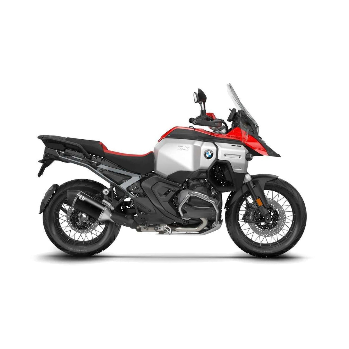 BMW R1300GS (23-26) LeoVince LV-14 slip-on – rustfri – sort – ekstra produktvisning af lyddæmper, finish og detaljer 4