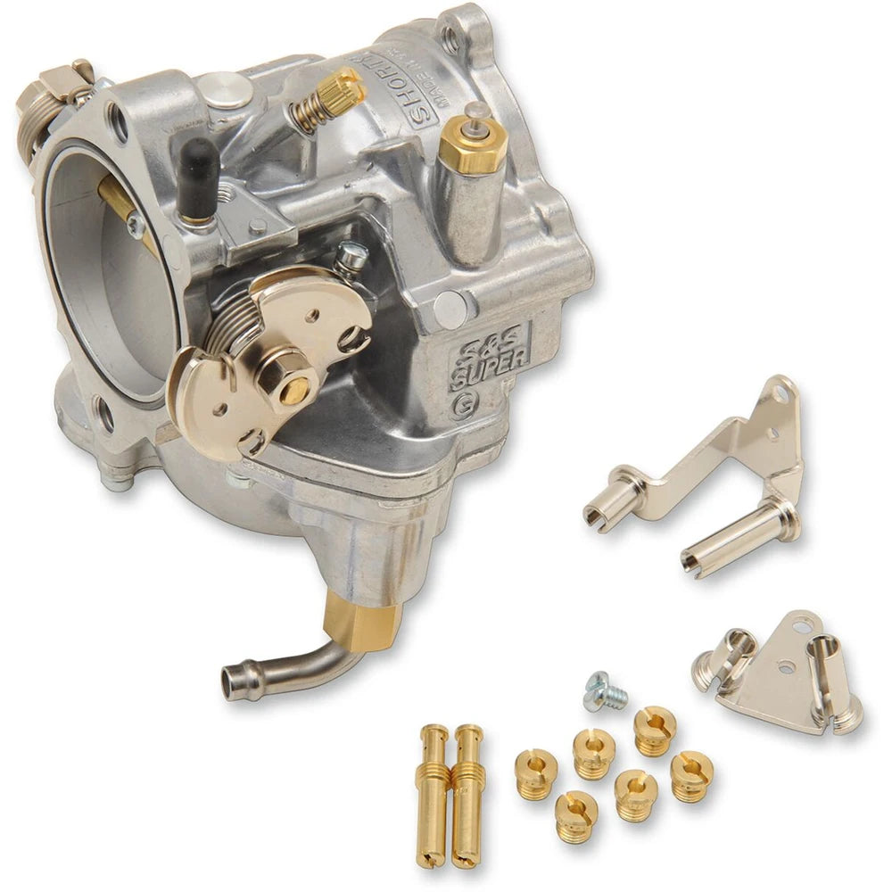 Harley-Davidson modeller (80-06) Super G Carburetor, Standard Bore / Super G, natural / sølv – S&S Cycle